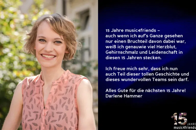 Musik4Friends gratuliert zum 15-jährigen Jubiläum der Wegbegleiter.